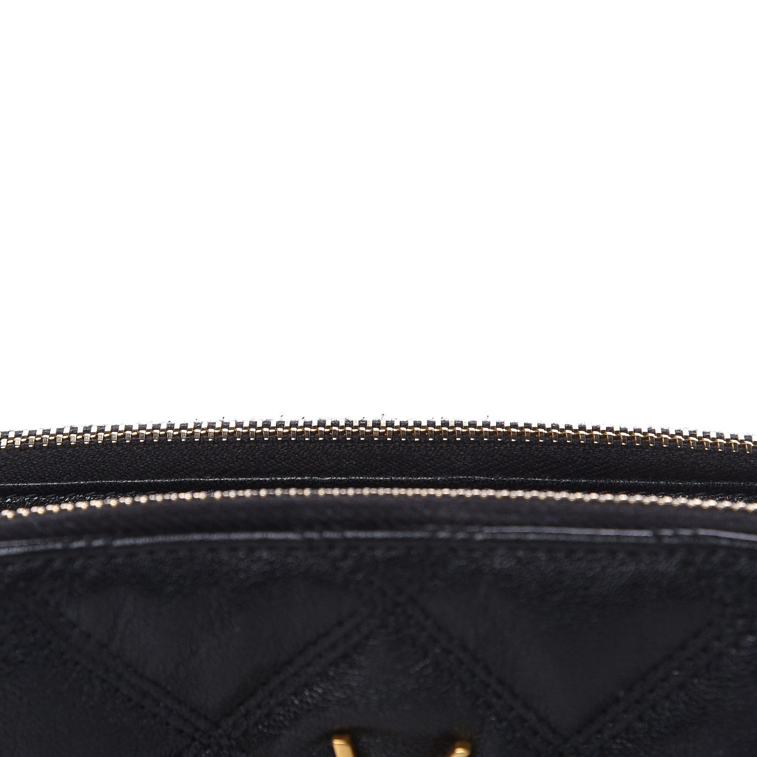 Saint Laurent Grained Lambskin Quilted Mini Becky Double Zip Bag Black 12 of 16