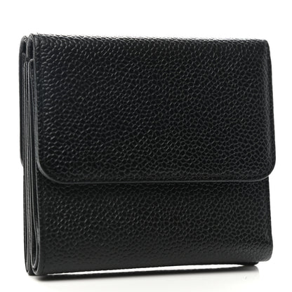Chanel Caviar Timeless CC Compact Flap Wallet Black 3 of 9