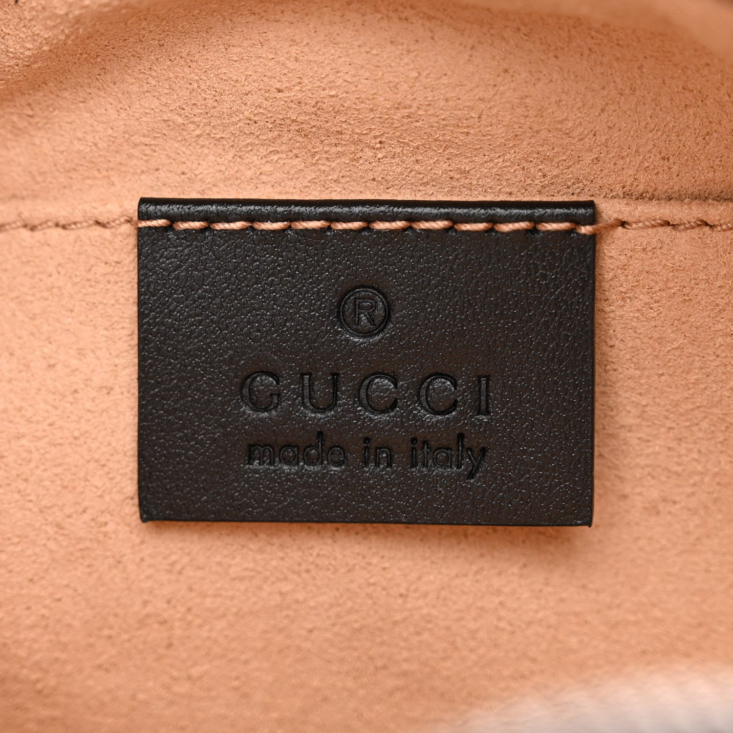 Gucci Calfskin Matelasse Mini GG Marmont Chain Shoulder Bag Black 6 of 12