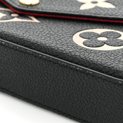 Louis Vuitton Empreinte Monogram Giant Felicie Pochette Black Beige 11 of 12