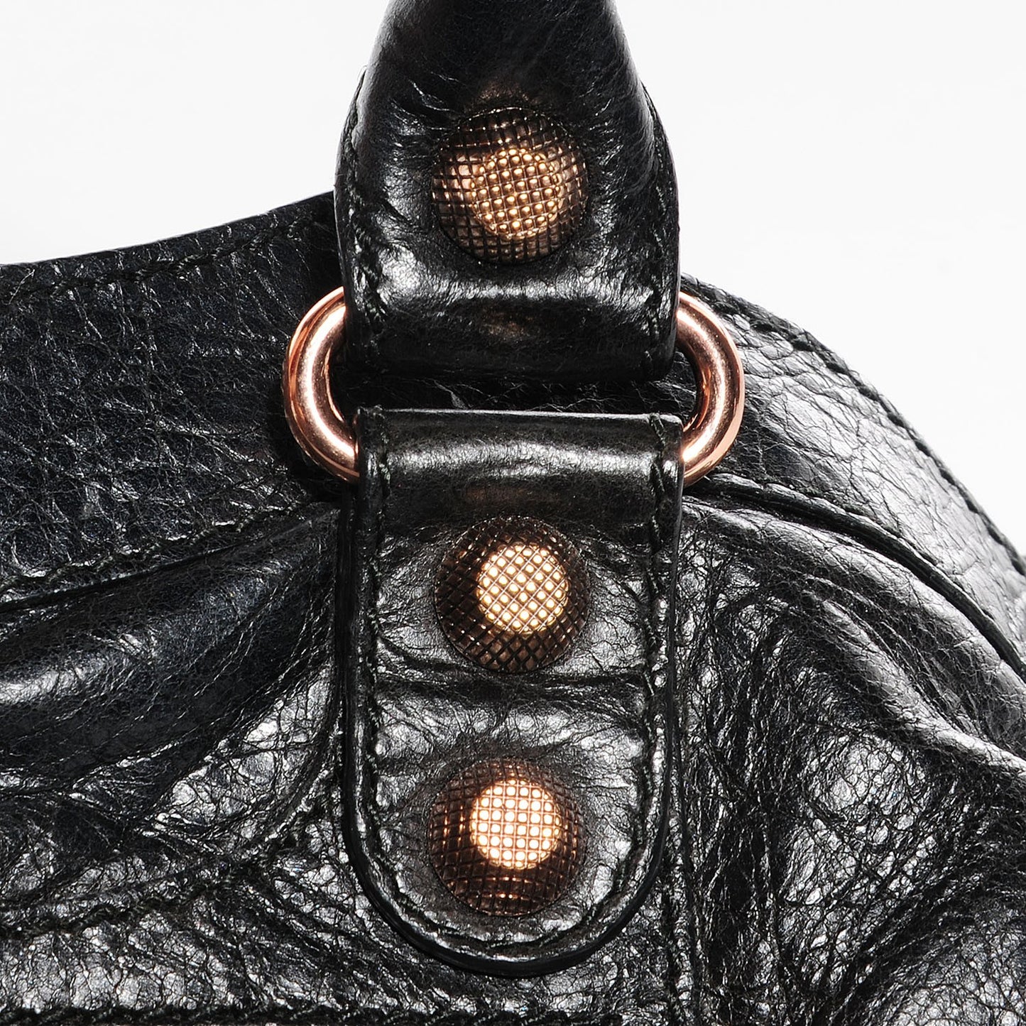 Agneau Giant 12 Rose Gold Hardware Town Black