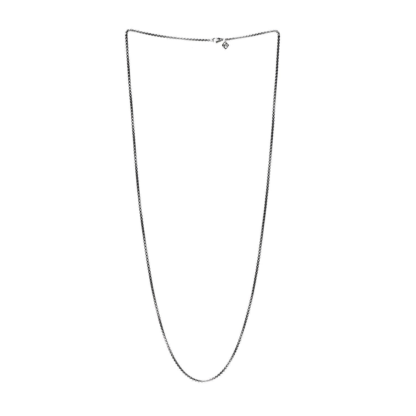 Sterling Silver 14K Yellow Gold 2.7mm Box Chain Necklace 36"
