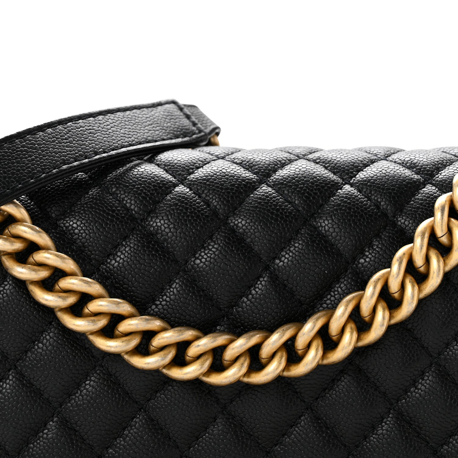 Chanel Caviar Quilted Medium Chain Around Boy Flap Black 8 of 13