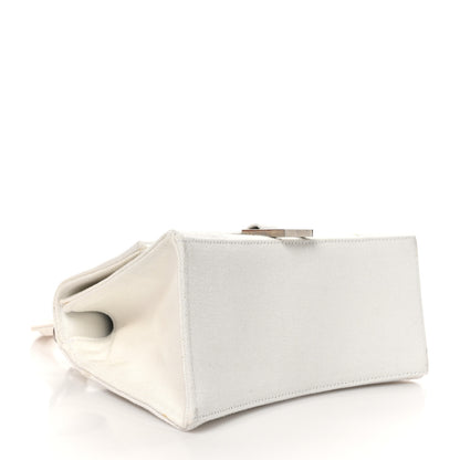 Balenciaga Cotton Canvas Small Hourglass Top Handle Bag White 4 of 11