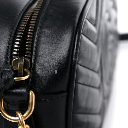 Gucci Calfskin Matelasse Small GG Marmont Chain Shoulder Bag Black 15 of 15