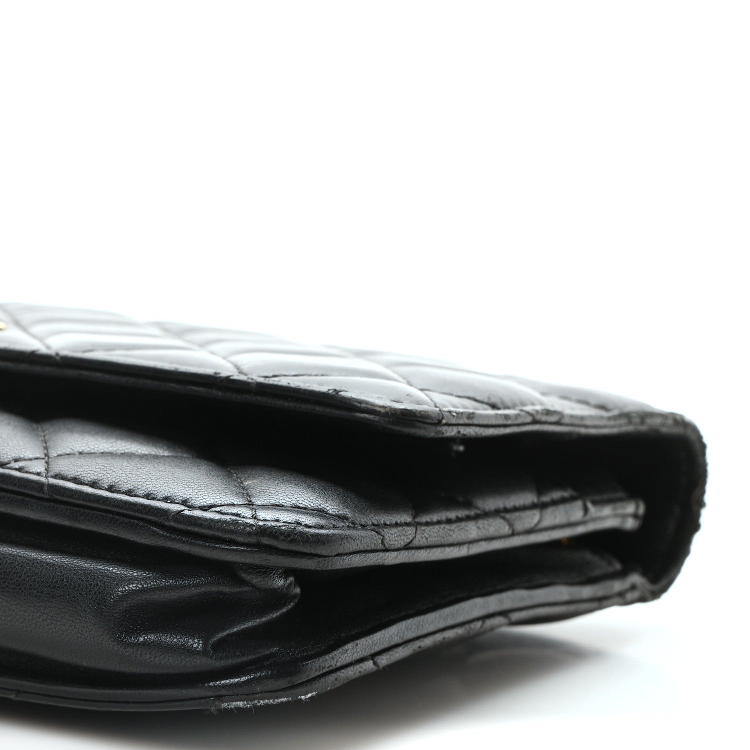 Chanel Lambskin Quilted Wallet On Chain WOC Black 9 of 10