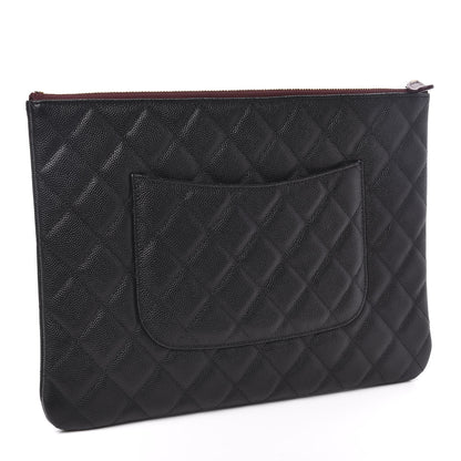 Chanel Caviar Quilted Medium Cosmetic Case Black 3 of 8