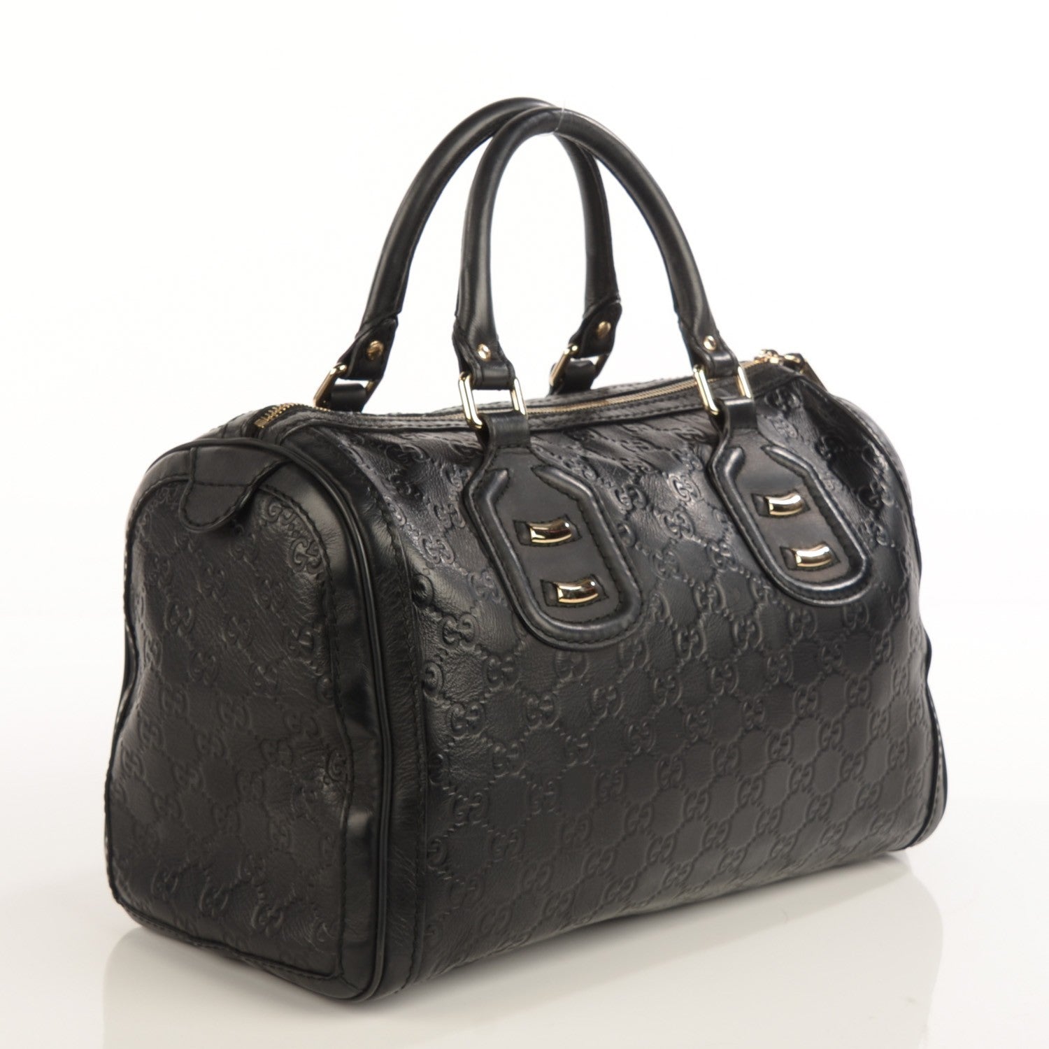 Gucci Guccissima Medium Techno Tag Boston Black 3 of 7