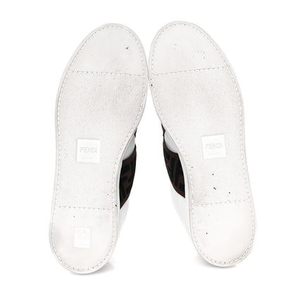 Fendi Calfskin FF Mens Slip On Sneakers 9 White Maya Black 5 of 9