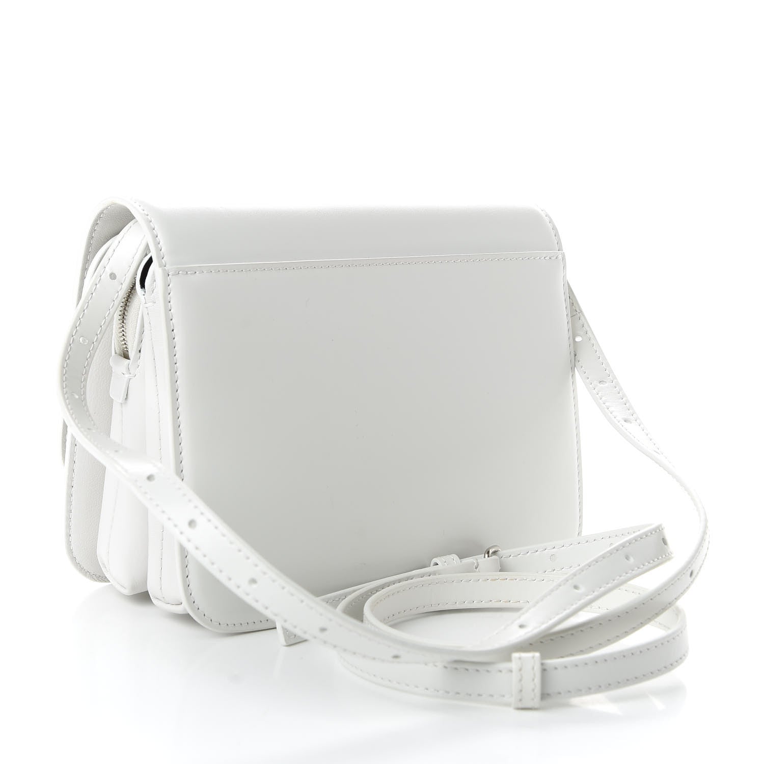Balenciaga Shiny Box Calfskin Small B Bag White 3 of 10