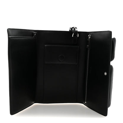 Versace Calfskin Trifold Document Case Clutch Black 5 of 7