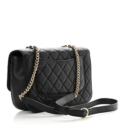 Chanel Caviar Quilted Large Studded Flap Black 2 of 12