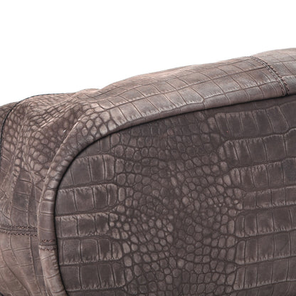 Givenchy Nubuck Crocodile Embossed Medium Nightingale Dark Brown 12 of 12
