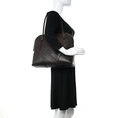 Gucci Guccissima Medium Bree Shoulder Bag Chocolate 2 of 10