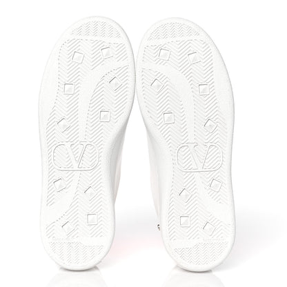 Valentino Garavani Calfskin Womens Backnet Sneakers 35 White Orange Fluo 5 of 9