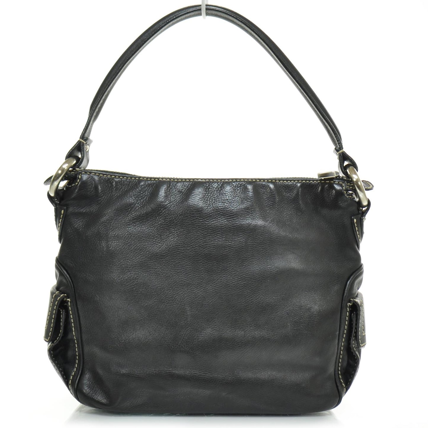 Leather Multipocket Hobo Black