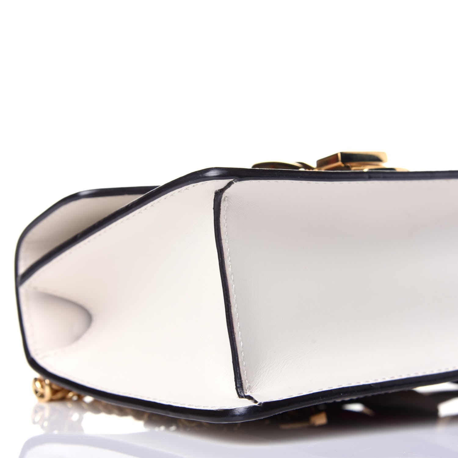 Gucci Calfskin Mini Sylvie Chain Shoulder Bag White 8 of 9