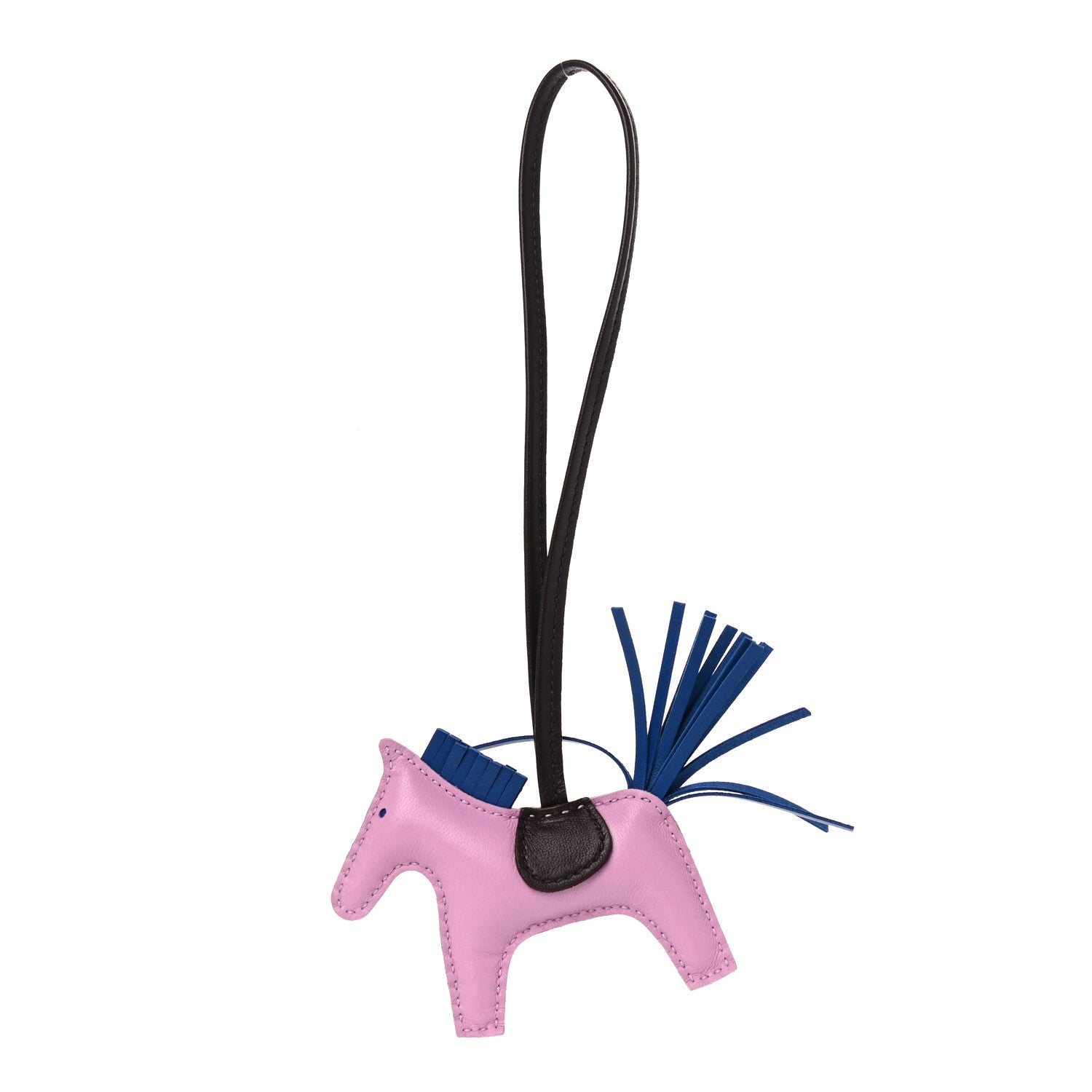 Hermes Milo Lambskin Grigri Rodeo Horse Bag Charm PM Mauve Sylvestre Bleu France Rouge Sellier 1 of 4