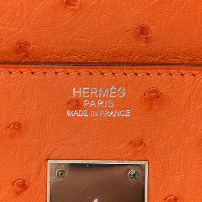Hermes Ostrich Birkin 30 Orange 6 of 10