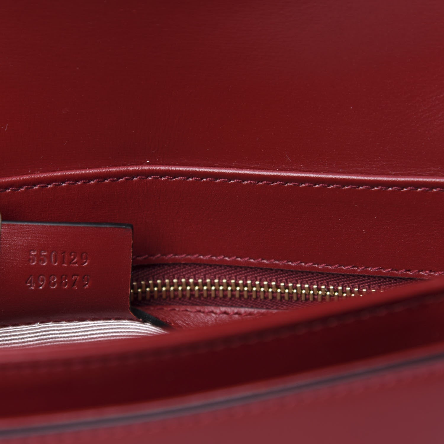 Gucci Vitello Palmellato Lux Bi-Color Small Arli Flap Shoulder Bag New Cherry Red Black 9 of 10