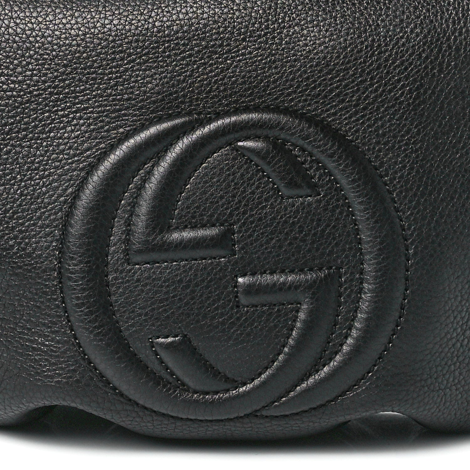 Gucci Pebbled Calfskin Small Soho Hobo Black 9 of 13