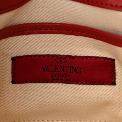 Valentino Garavani Vitello Colorblock Medium Free Rockstud Flip Lock Crossbody Bag Rosso Valentino Optic White 6 of 12
