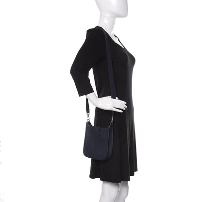 Hermes Taurillon Clemence Amazone Evelyne TPM Bleu Nuit Bleu Indigo 2 of 11