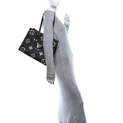 Louis Vuitton Empreinte Monogram Giant Onthego MM Black Beige 2 of 9