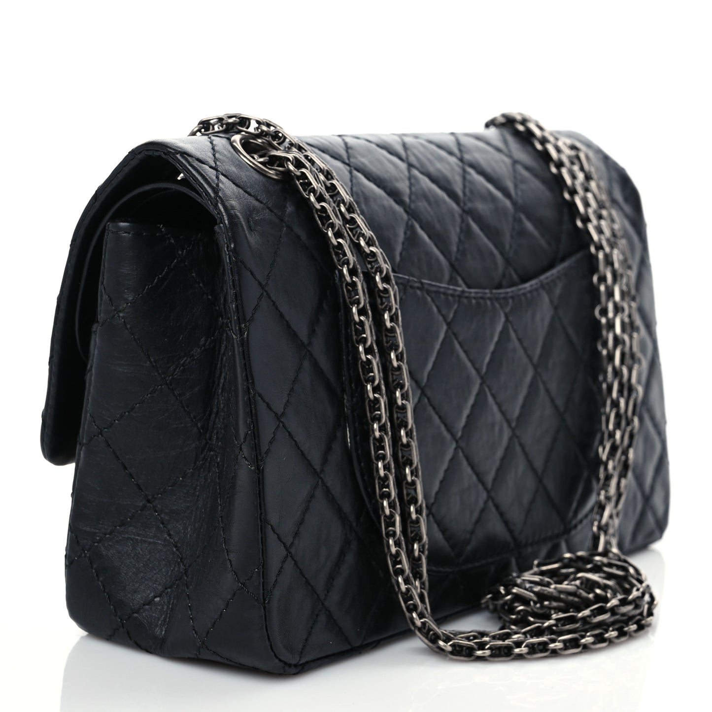 Aged Calfskin Lucky Charms 2.55 Reissue 225 Flap Black