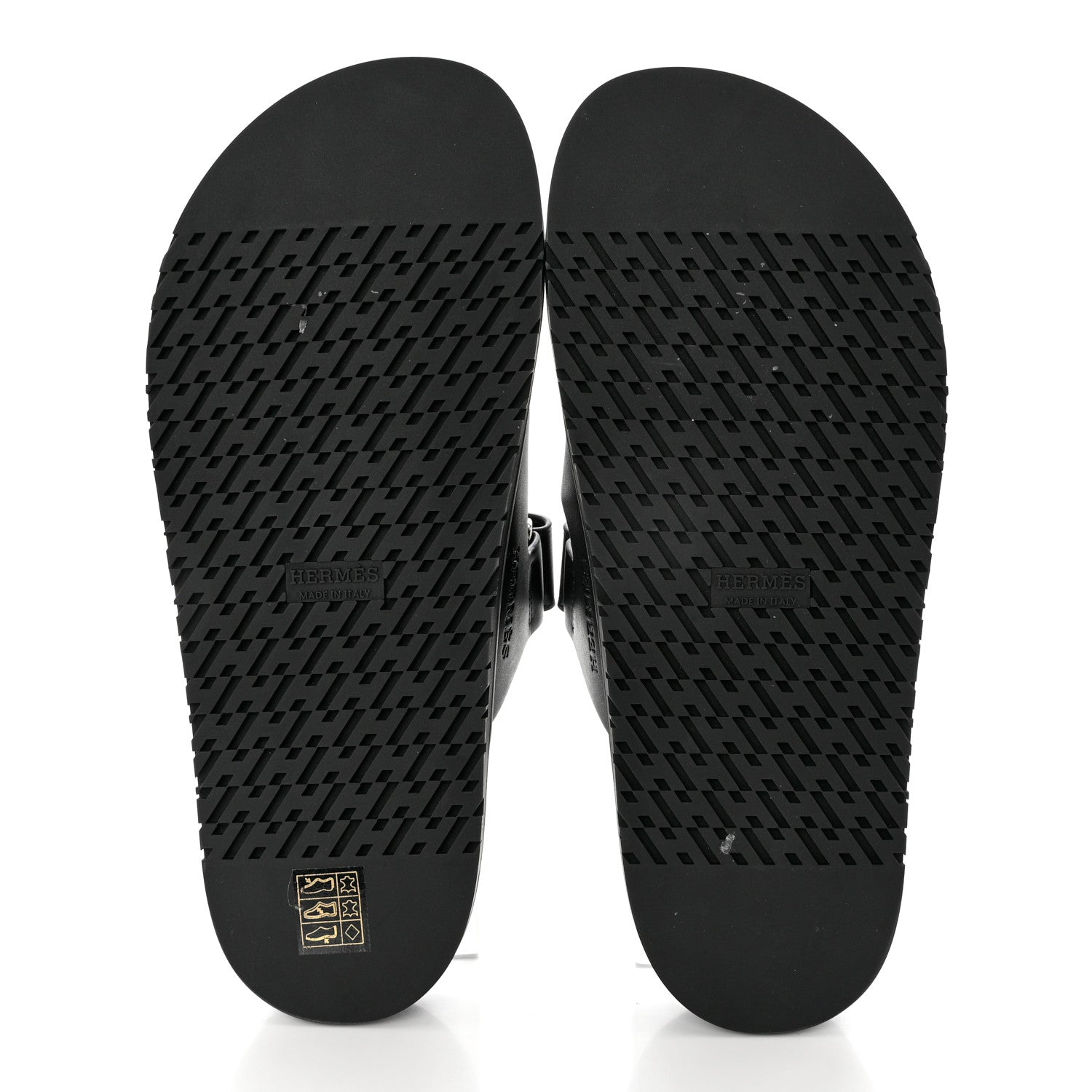 Hermes Calfskin Womens Chypre Sandals 40.5 Black 5 of 9