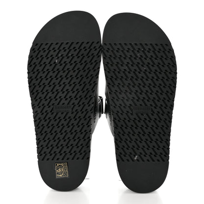 Hermes Calfskin Womens Chypre Sandals 40.5 Black 5 of 9