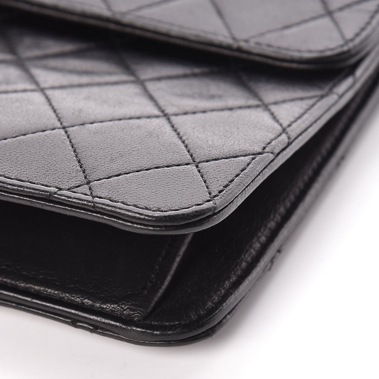 Lambskin Quilted Medium Single Flap Black