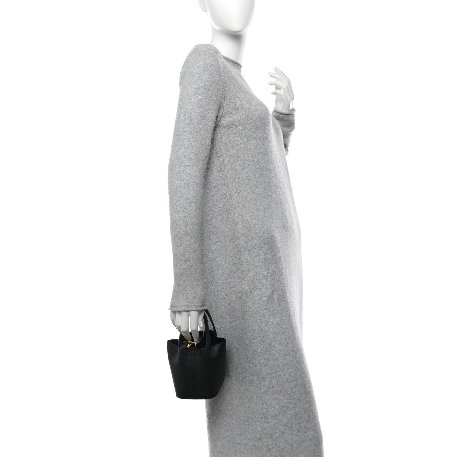 Hermes Ostrich Micro Picotin Lock Black 2 of 12