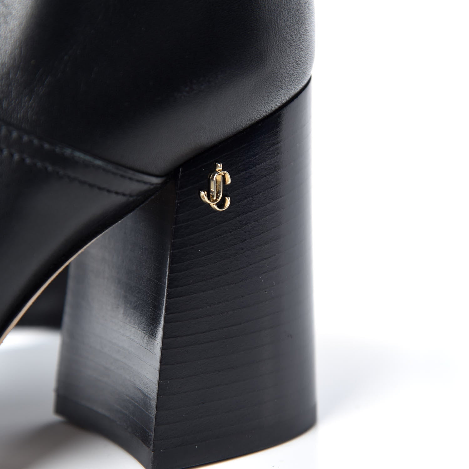 Jimmy Choo Calfskin Brionne 85 Knee High Boots 37.5 Black 8 of 9