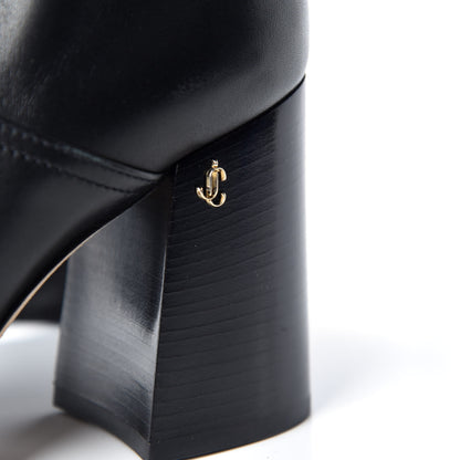 Jimmy Choo Calfskin Brionne 85 Knee High Boots 37.5 Black 8 of 9