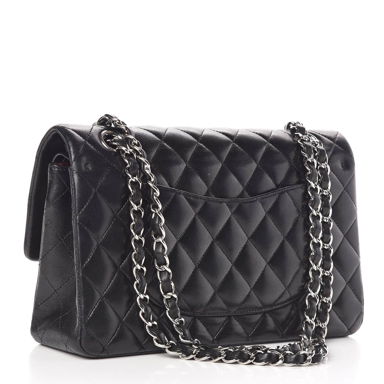 Chanel Lambskin Quilted Medium Double Flap Black 3 of 13