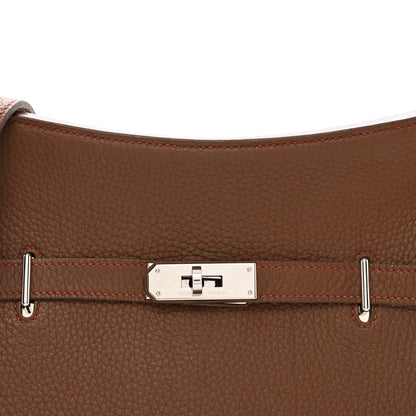 Hermes Taurillon Clemence Jypsiere 28 Marron D'Inde Rouge H 7 of 12