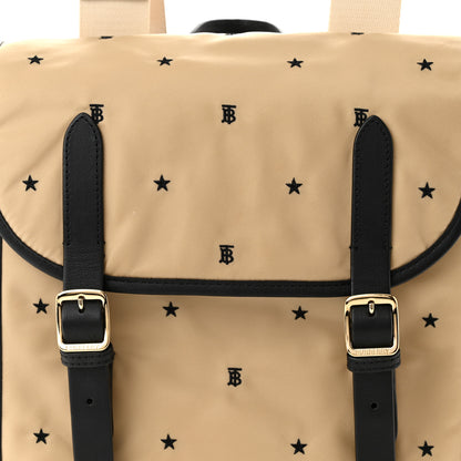 Burberry Econyl TB Logo Star Embroidered Kids Backpack Black Beige 9 of 15