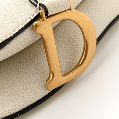 Christian Dior Grained Calfskin Mini Saddle Bag With Strap White 11 of 12