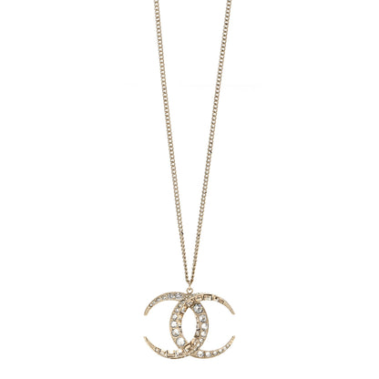 Chanel Baguette Crystal Moon CC Necklace Gold 1 of 4