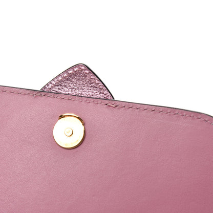 Burberry Metallic Soft Grain Calfskin Mini Phone Buckle Bag Pale Orchid 9 of 14