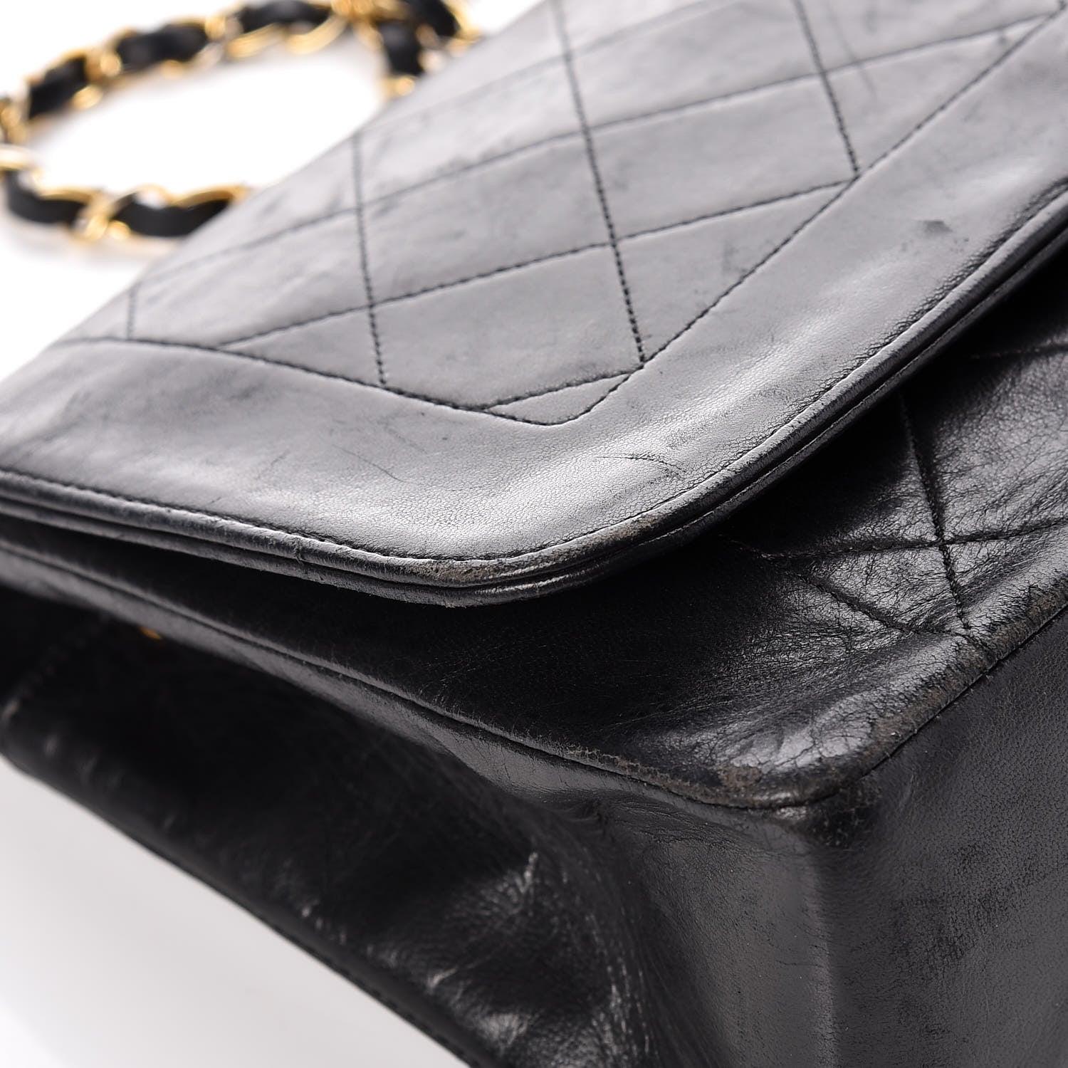 Chanel Lambskin Quilted Medium Single Flap Black 14 of 20