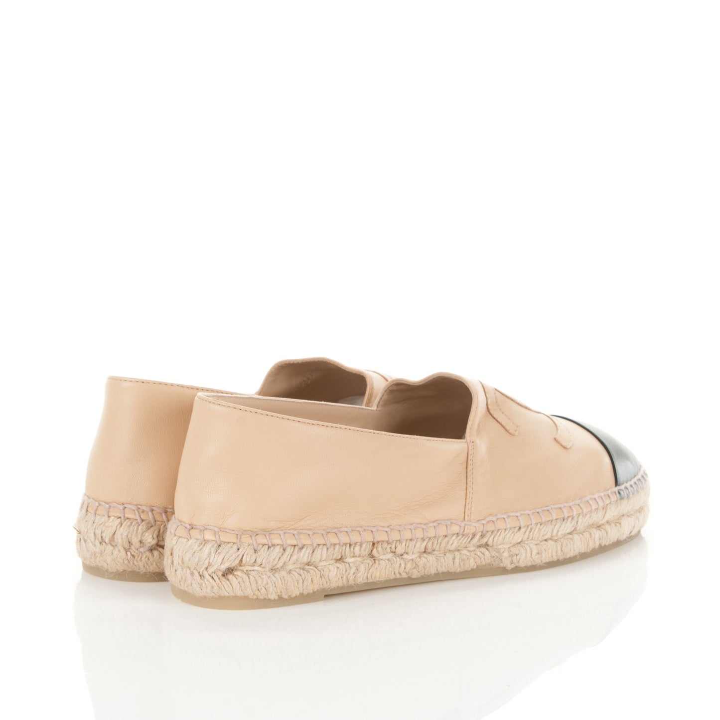 Lambskin CC Espadrilles 41 Beige Black