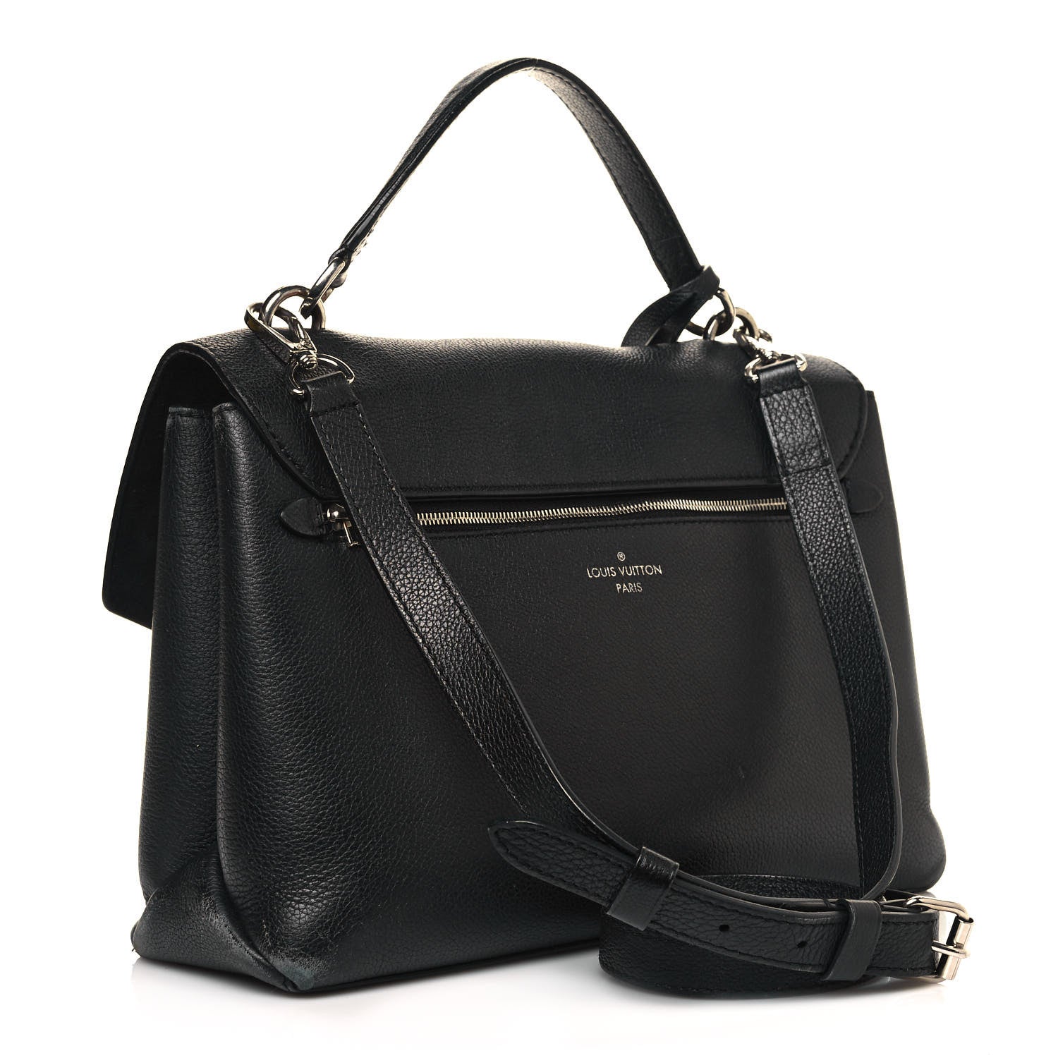 Louis Vuitton Soft Calfskin My Lockme Top Handle Vanille Black 3 of 22