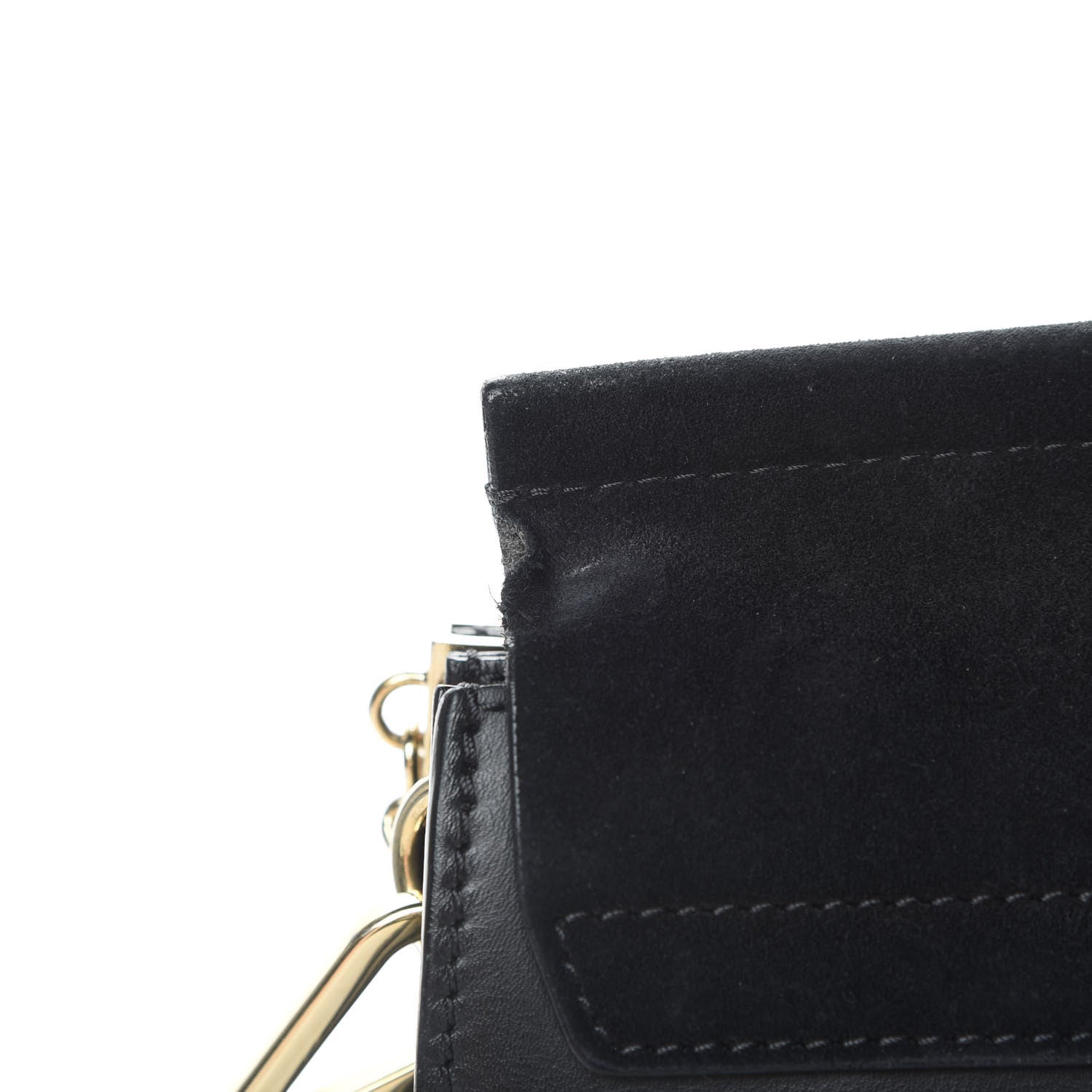 Chloe Suede Calfskin Medium Faye Shoulder Bag Black 18 of 20