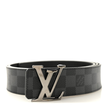 Louis Vuitton Damier Graphite 40mm LV Initiales 110 44 Belt 1 of 5