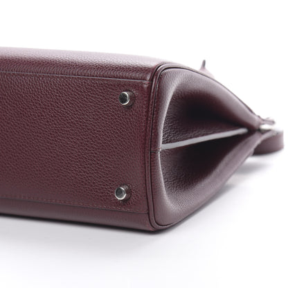 Gucci Grainy Calfskin Small Zumi Top Handle Bag Vintage Bordeaux 10 of 16