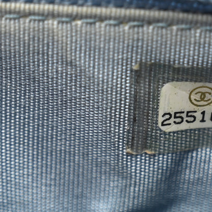 Chanel Grained Calfskin Quilted Cuba Square Wallet On Chain WOC Blue 8 of 11