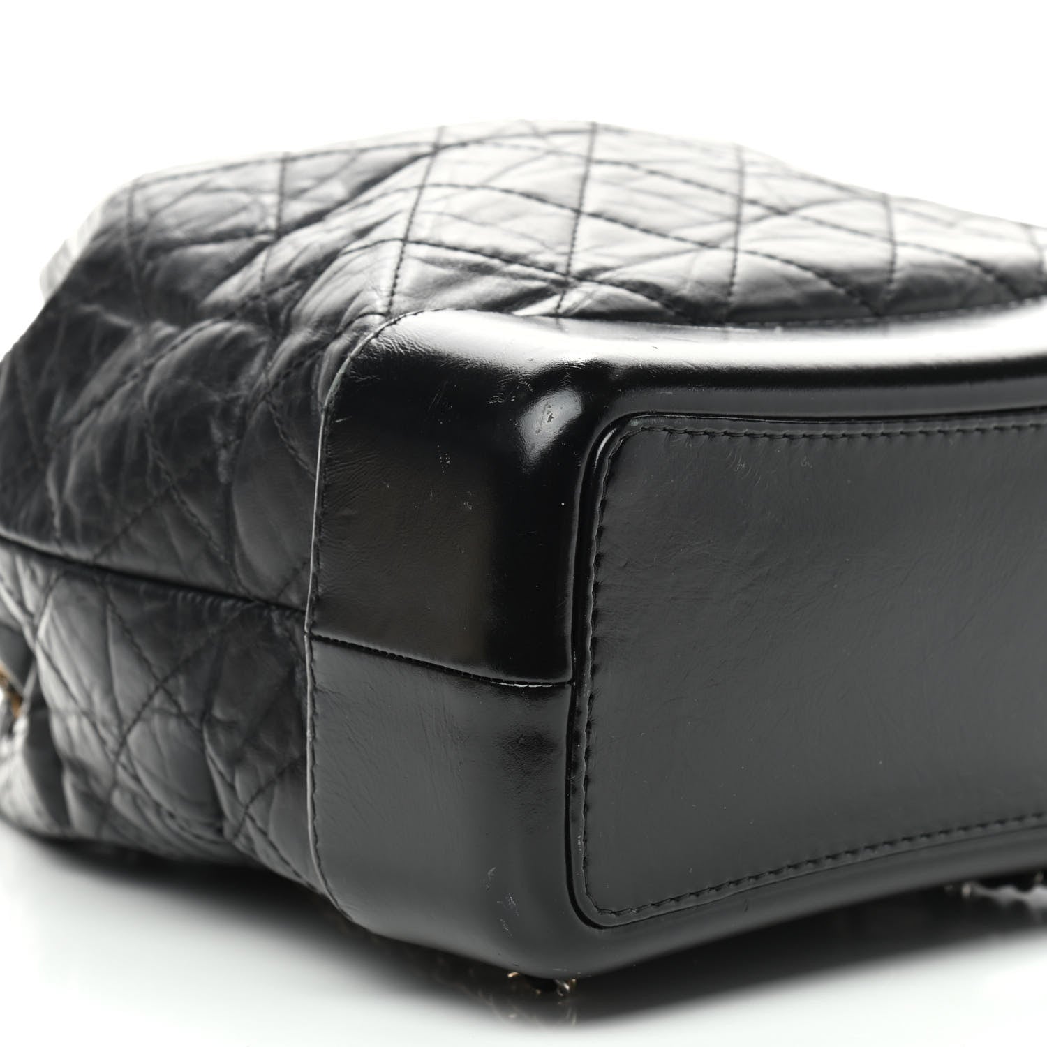 Chanel Aged Calfskin Quilted Gabrielle Backpack Black 9 of 10