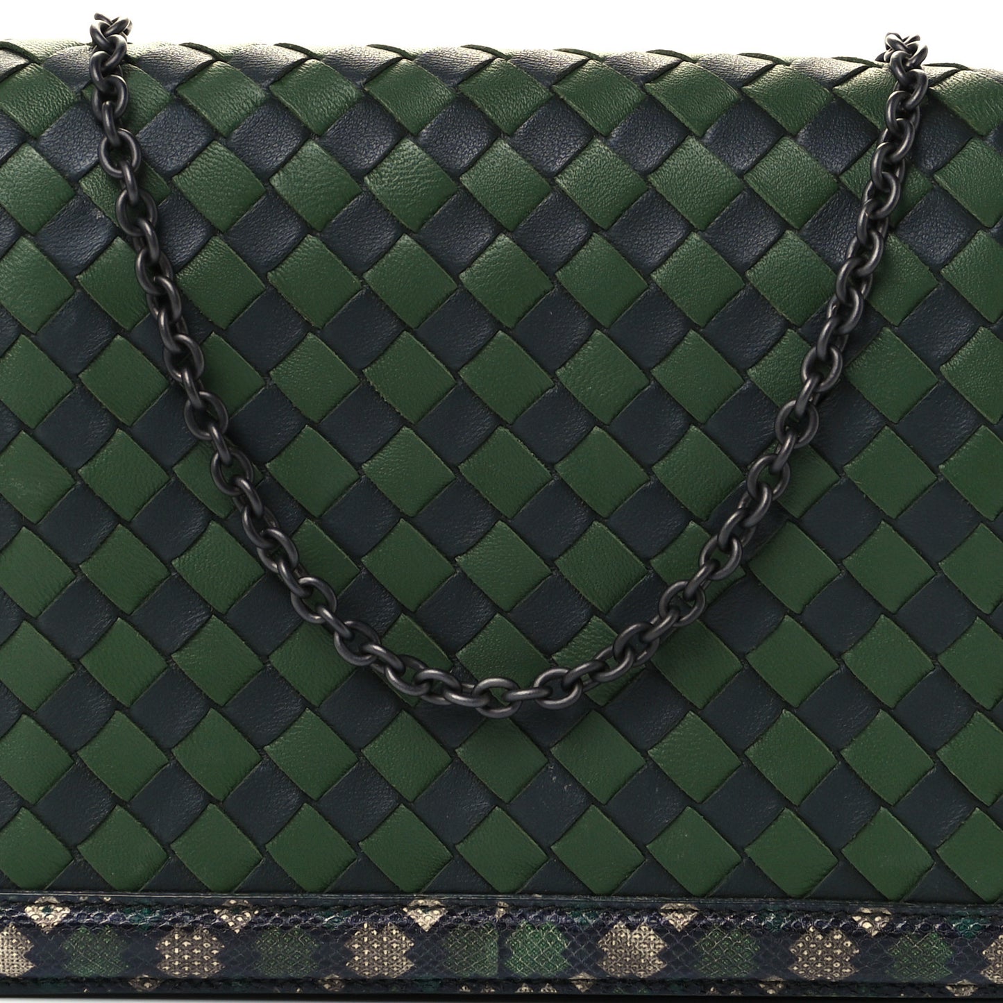 Nappa Intrecciato Ayers Crossbody Bag Forest